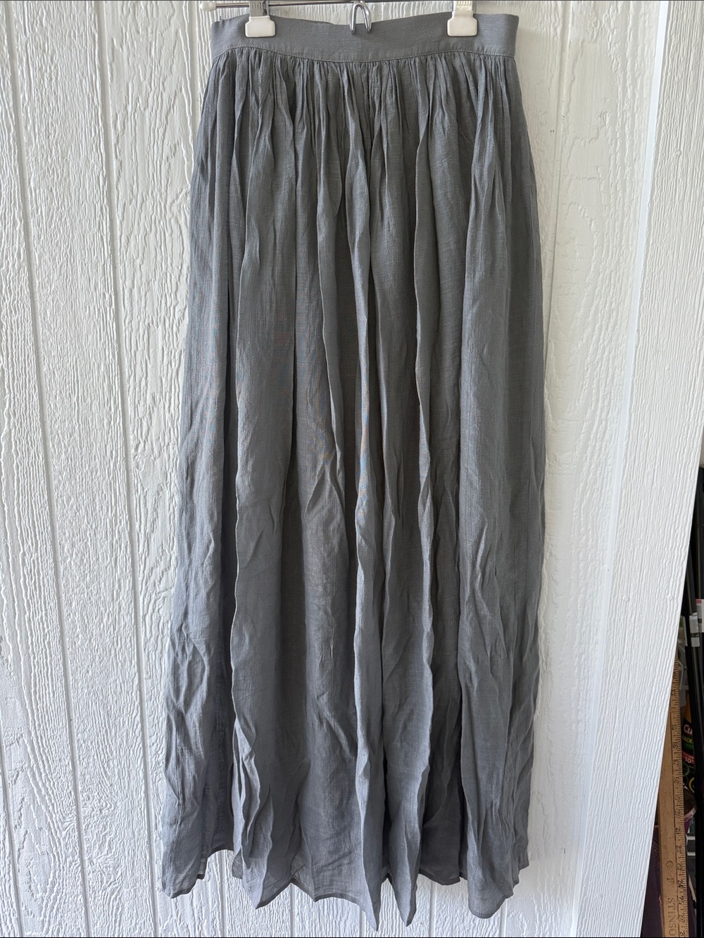 Mia Joy Joyfolie Women's Boho Flowing Gray Maxi Skirt sz S